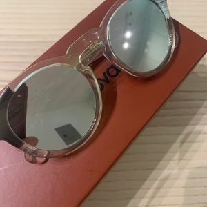 Illesteva Leonard with silver flat lenses